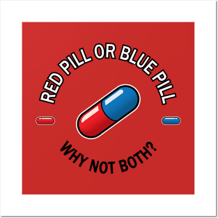 Red pill Blue pill (Circle) Posters and Art